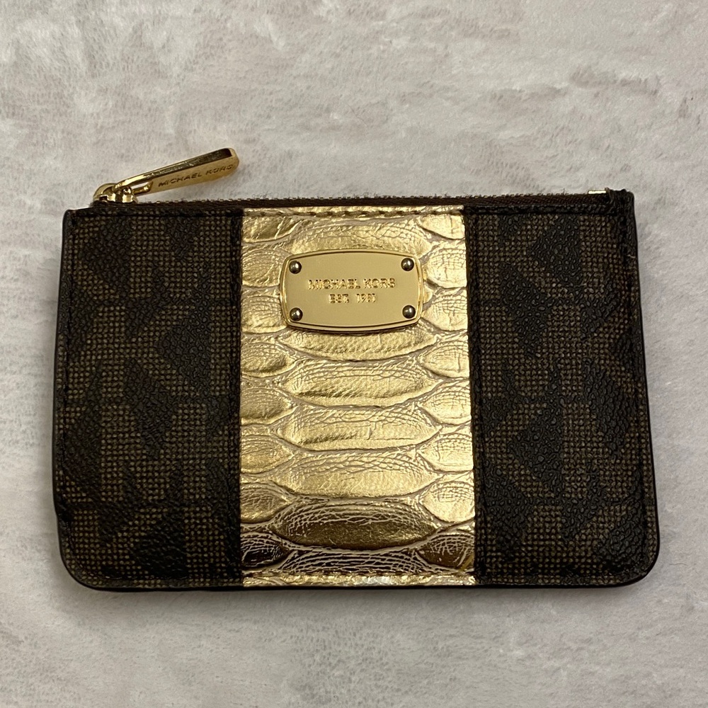 Michael Kors Brown and Gold Wallet